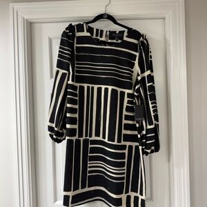 Black and White Patterned Dress